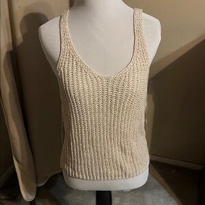 Moon & Madison Beige Knit Tank Top